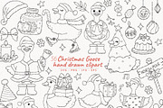 Christmas Goose Outline SVG, an Animal Illustration by TitaLivingArt (Thumbnail 1 of 10)