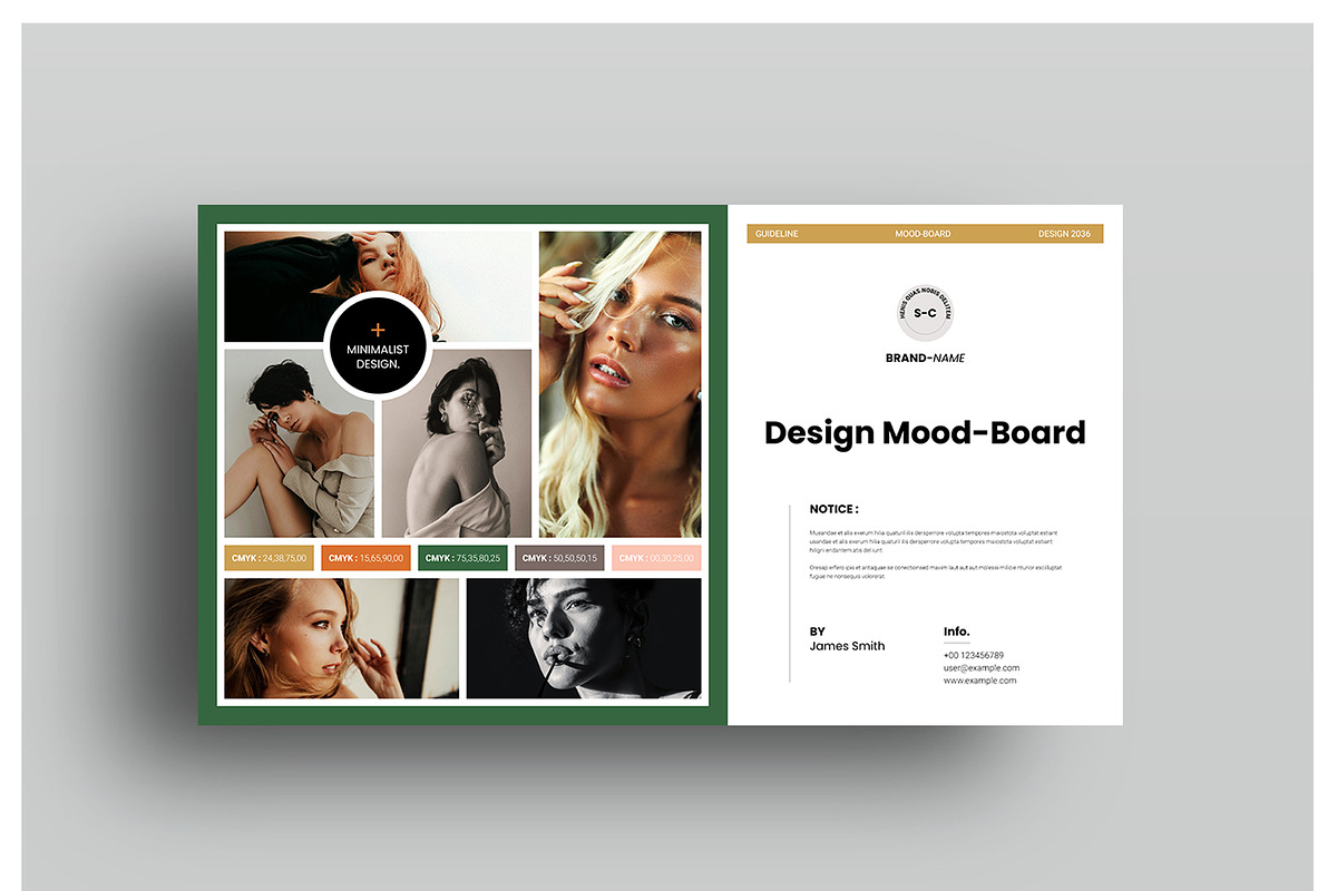 Fashion Mood Board Design Template, a Presentation Template by Spark_Creative (Photo 5 of 5)