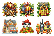 Autumn Firefighter Clipart, an Illustration by Daily.Designs (Thumbnail 5 of 5)