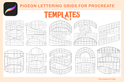 Procreate Lettering Template Grids, a Brush Add-On by The Pigeon Letters (Thumbnail 6 of 10)