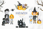 Halloween.Cute watercolor collection, a Decorative Illustration by Kate_Rina (Thumbnail 2 of 11)