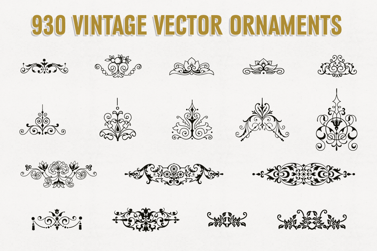 The Monumental Vintage Vector Pack preview 2
