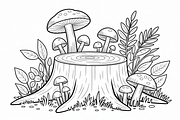 Mushroom Coloring Pages featuring, an Icon by Amazin_art (Thumbnail 5 of 9)