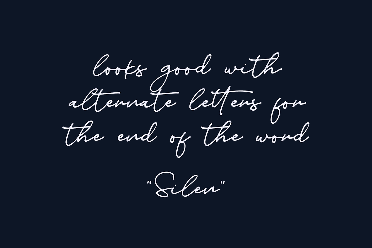 Silen - Stylish signature font, a Handwritten Font by alphArtype (Photo 3 of 11)