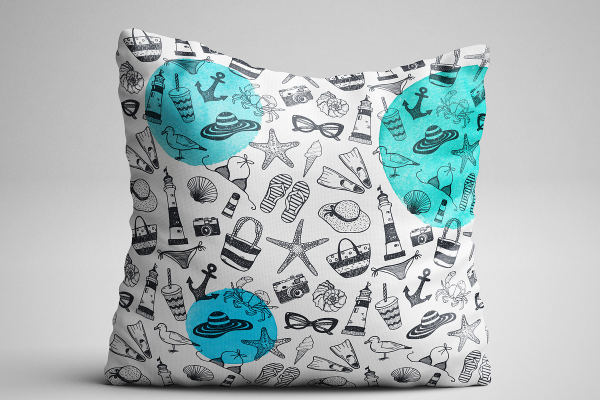 SEA DOODLES SET., a Pattern Graphic by Krapio (Photo 4 of 4)
