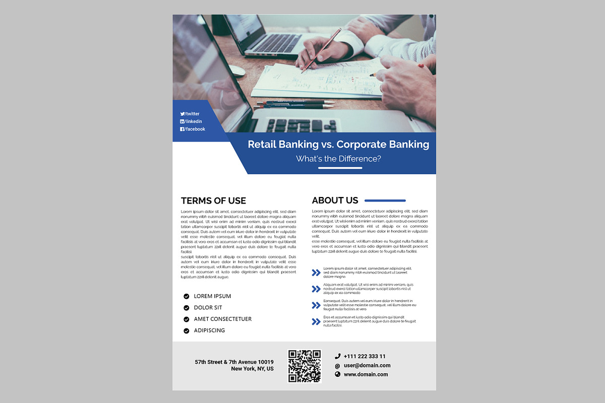 Retail and Corporate Banking Flyer, a Flyer Template by PenciGraphics (Photo 2 of 2)
