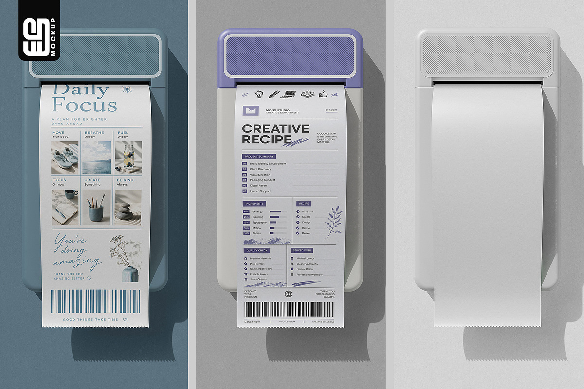 Receipt Printer Mockup, an Advertising Mockup by SD Mockup (Photo 2 of 3)