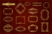 15 Golden Frames Backgrounds Set #2, an Object Graphic by Digiselector Design Goods (Thumbnail 3 of 5)
