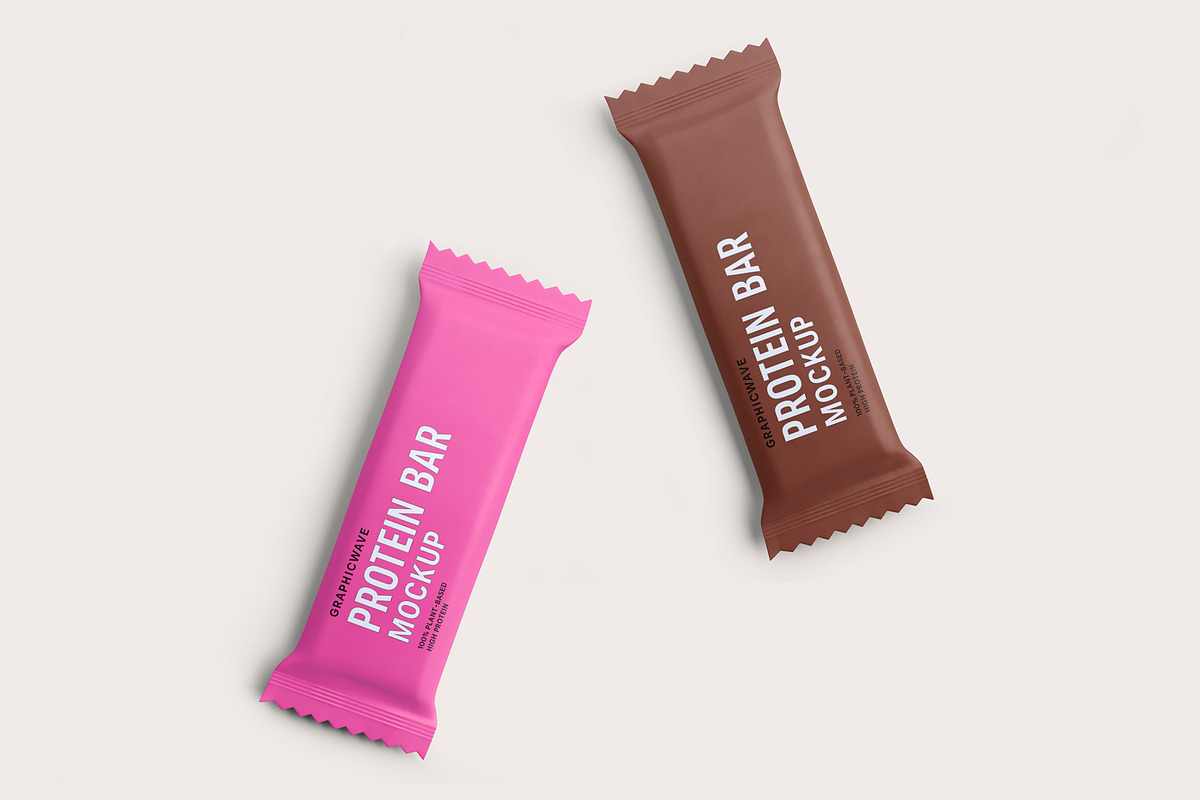 Protein Bar Mockup, a Packaging Mockup by GraphicWave (Photo 5 of 9)
