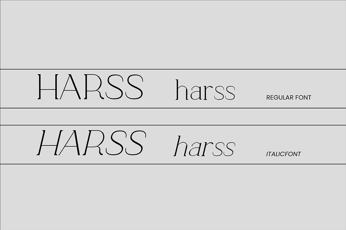 Harss - Minimalist Serif Font, a Serif Font by ONESADYA (Photo 7 of 9)
