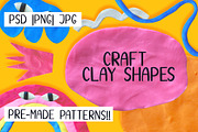 hand made plasticine clay shapes, a Texture Illustration by okchizh (Thumbnail 1 of 9)
