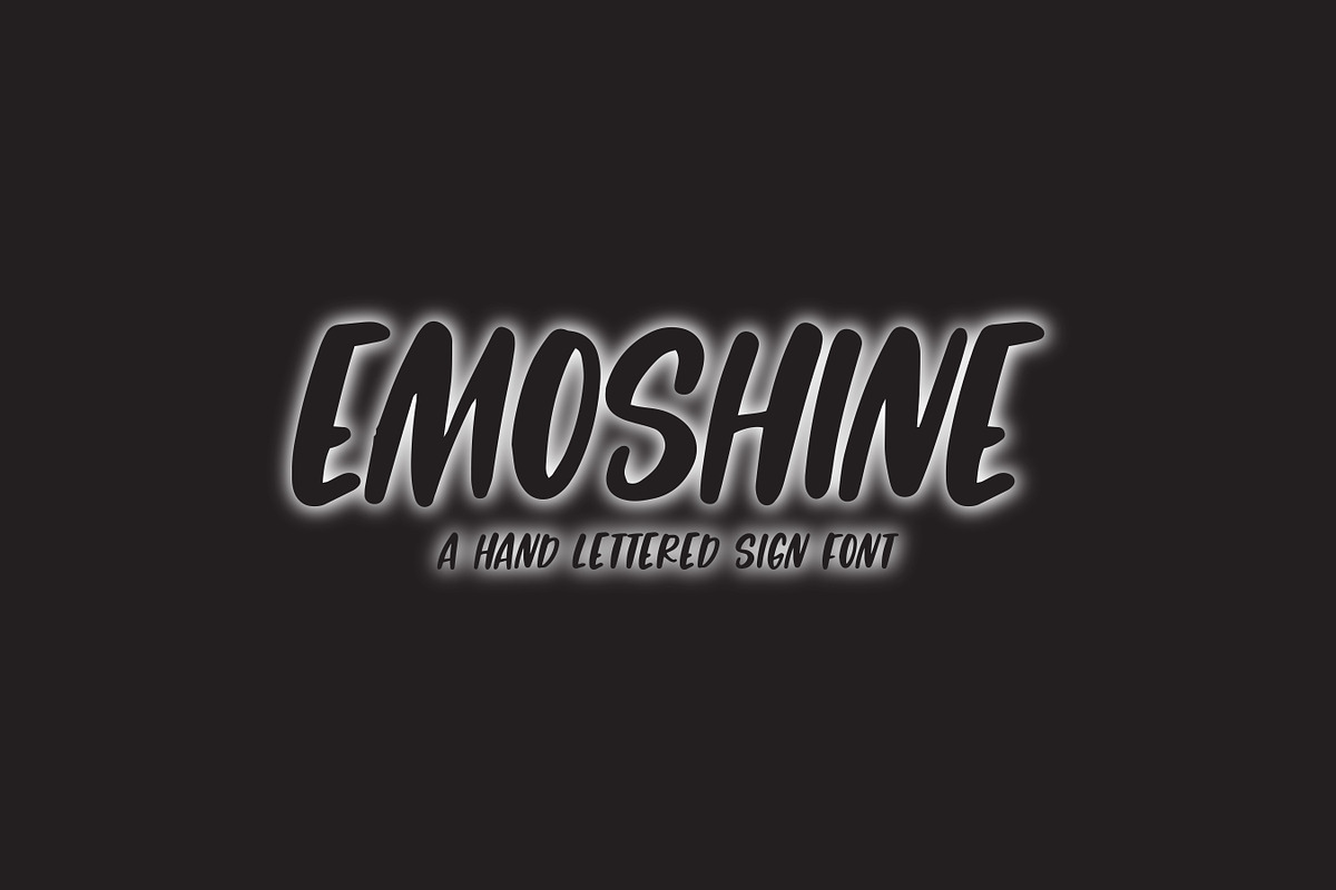 emoshine, a Font by OnTheSpotStudio (Photo 1 of 3)