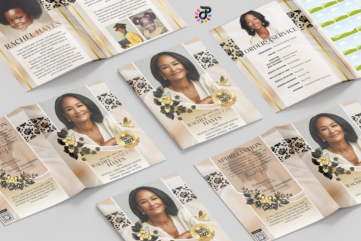 Elegant Canva Obituary Template, a Flyer Template by Protech Design ENT (Photo 2 of 9)