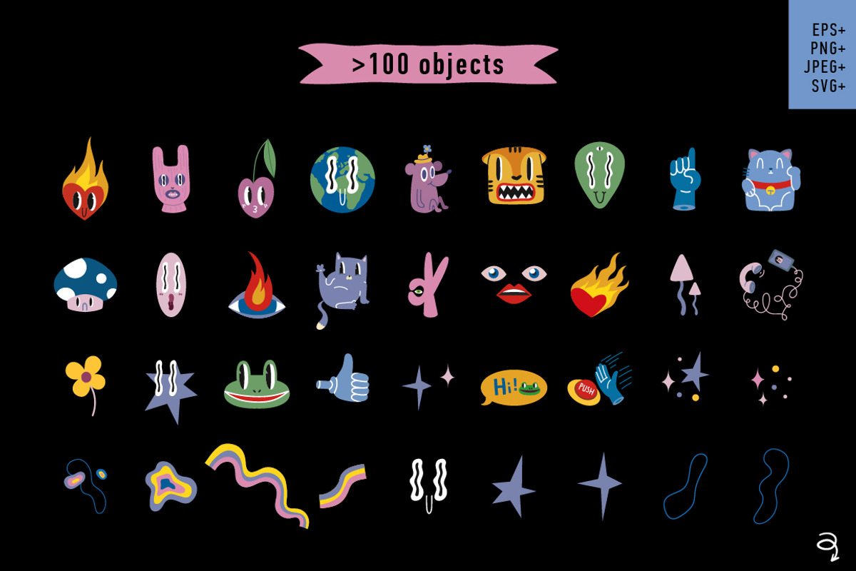 Funky cartoon illustrations, an Illustration by WinWinFolly (Photo 4 of 9)
