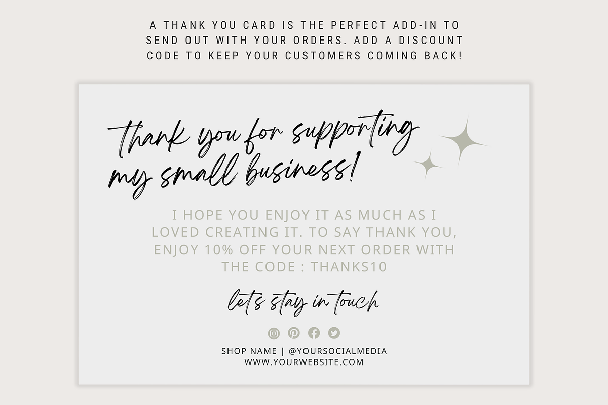 Business Thank You Card, a Card Template by thebrandcove (Photo 2 of 7)