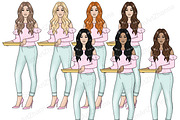 Easter Girls Clipart, a Person Illustration by GlamArtZhanna (Thumbnail 2 of 4)