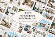 July Real Estate Posts with Captions, a Social Media Template by Marketing Templates Co. (Thumbnail 1 of 10)