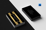 Golden metal finish business card, a Business Card Template by Creative Designs (Thumbnail 1 of 2)