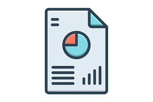 Report outgrowth color icon, a Duotone Icon by Creative priyanka