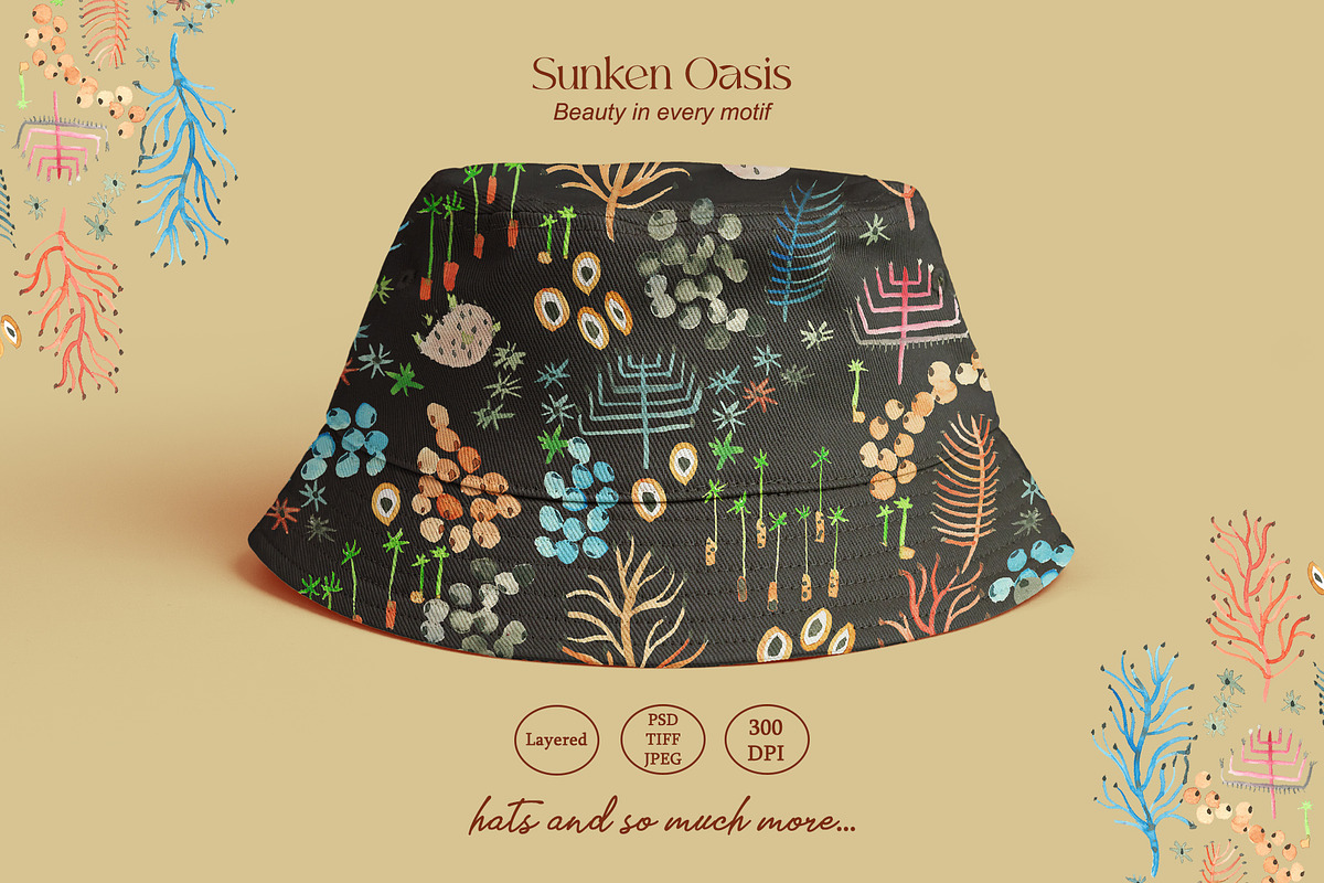 Sunken Oasis Prints & Patterns, a Pattern Graphic by GND ART STUDIO (Photo 5 of 8)