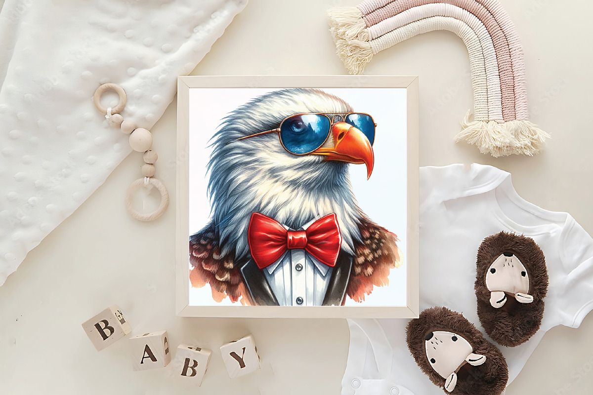 Watercolor 4th Of July Clipart, an Illustration by CraftArtStudio (Photo 6 of 6)