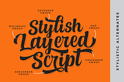 Alexandria Script Layered Fonts, a Script Font by Debut Studio (Thumbnail 4 of 15)
