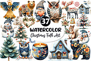 Christmas Scandinavian Folk Art Clip, an Illustration by Dream Creation (Thumbnail 1 of 7)