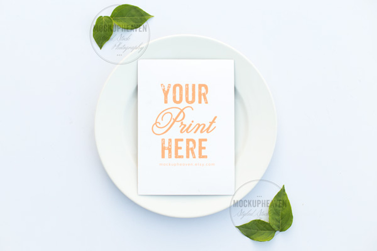 Set of 2 Menu Mockup, Wedding Mockup, a Product Mockup by MockUpHeaven (Photo 2 of 2)