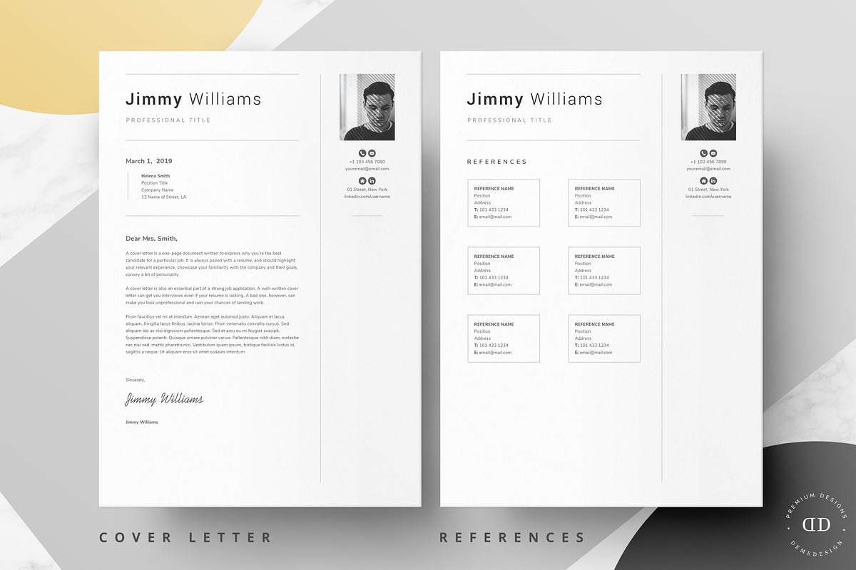 Word, Pages Resume Template Kit, a Resume Template by DemeDesign (Photo 3 of 6)