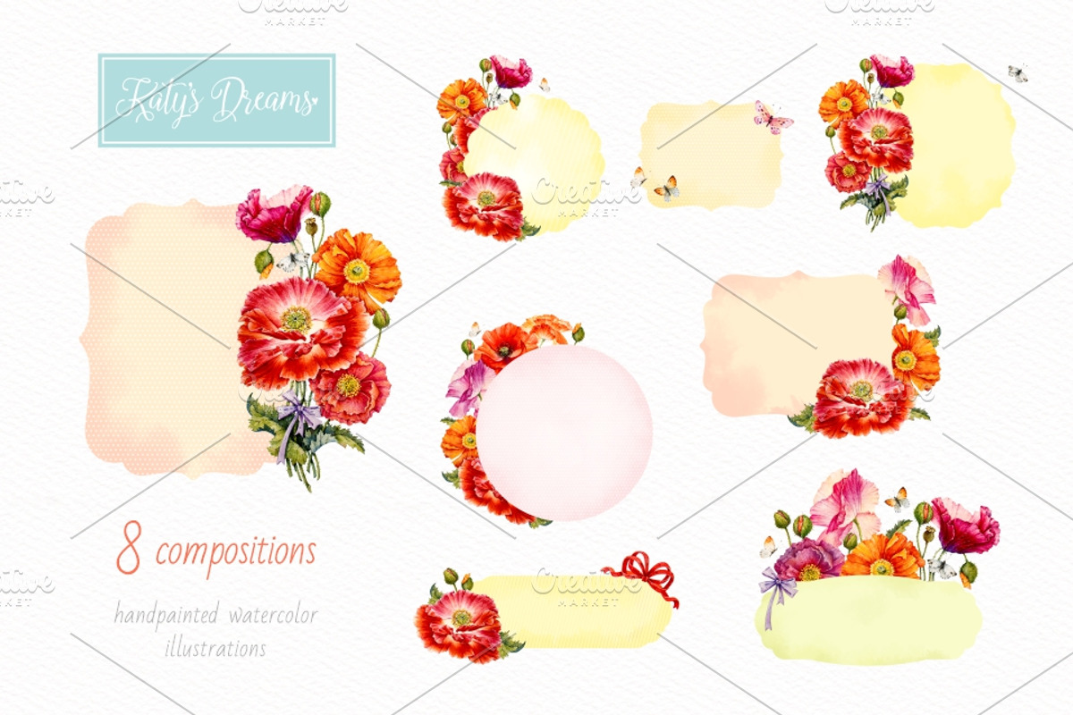 Poppy. Watercolor, a Decorative Illustration by Ekaterina Mikheeva (Photo 4 of 7)