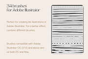 Ink Brushes for Adobe Illustrator, a Brush Add-On by Jenteva Art (Thumbnail 11 of 14)