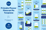 Pinterest Pin Templates Printables, a Social Media Template by The Chaos Project (Thumbnail 1 of 8)