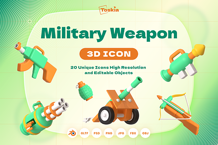 Toskia Military Weapon, an Object 3D Model by kerismaker