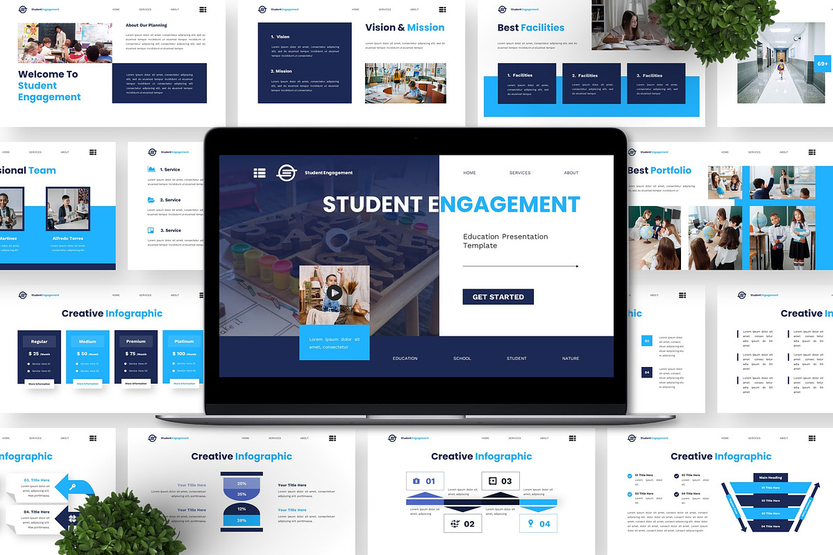 Student Engagement - Education Key, a Presentation Template by Deepslide Studio (Photo 2 of 6)