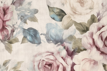 linen background with Burgundy roses, a Background Photo by Virgo Studio