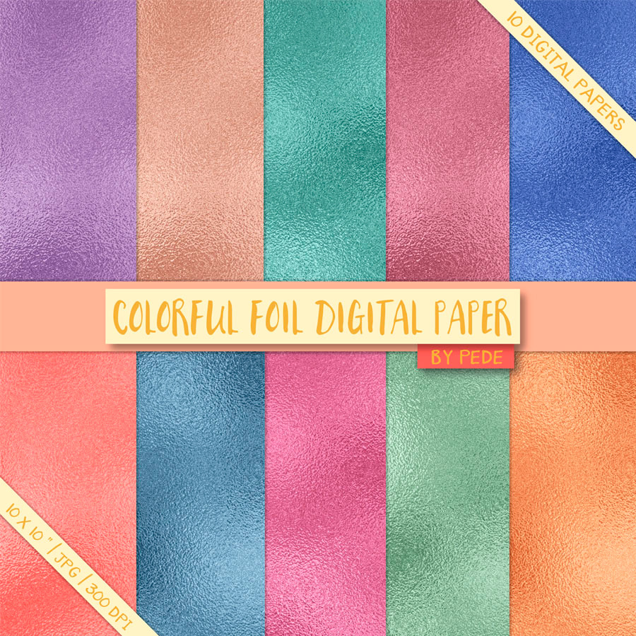 Colorful foil., a Texture Graphic by PeDe Designs