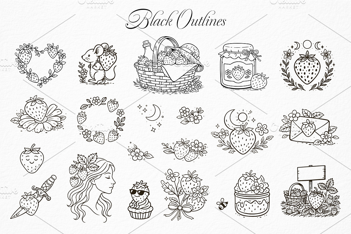 Strawberry Summer - Vector Clipart, an Object Graphic by Christine Krahl (Photo 5 of 6)