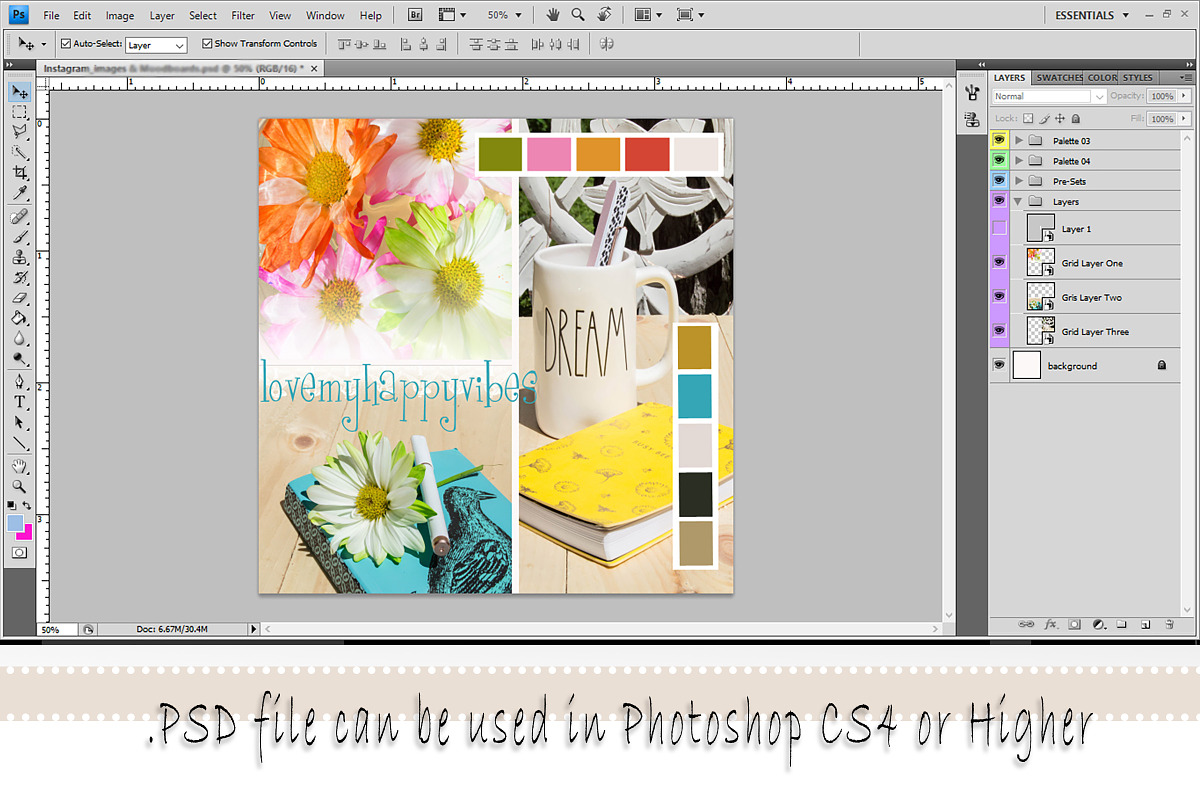 Flawless Dream Instagram Bundle, a Social Media Template by lovemyHappyVibes (Photo 5 of 6)