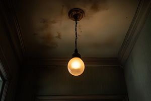 Flickering light bulb reveals rustic, a Photo by Iftikhar Alam