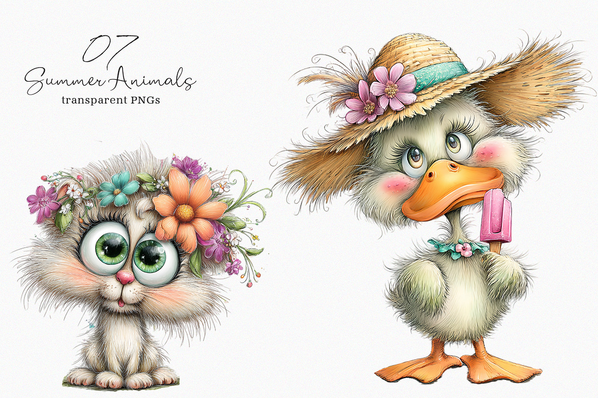 Summer Animals Clipart, an Illustration by SinaCreation (Photo 1 of 7)