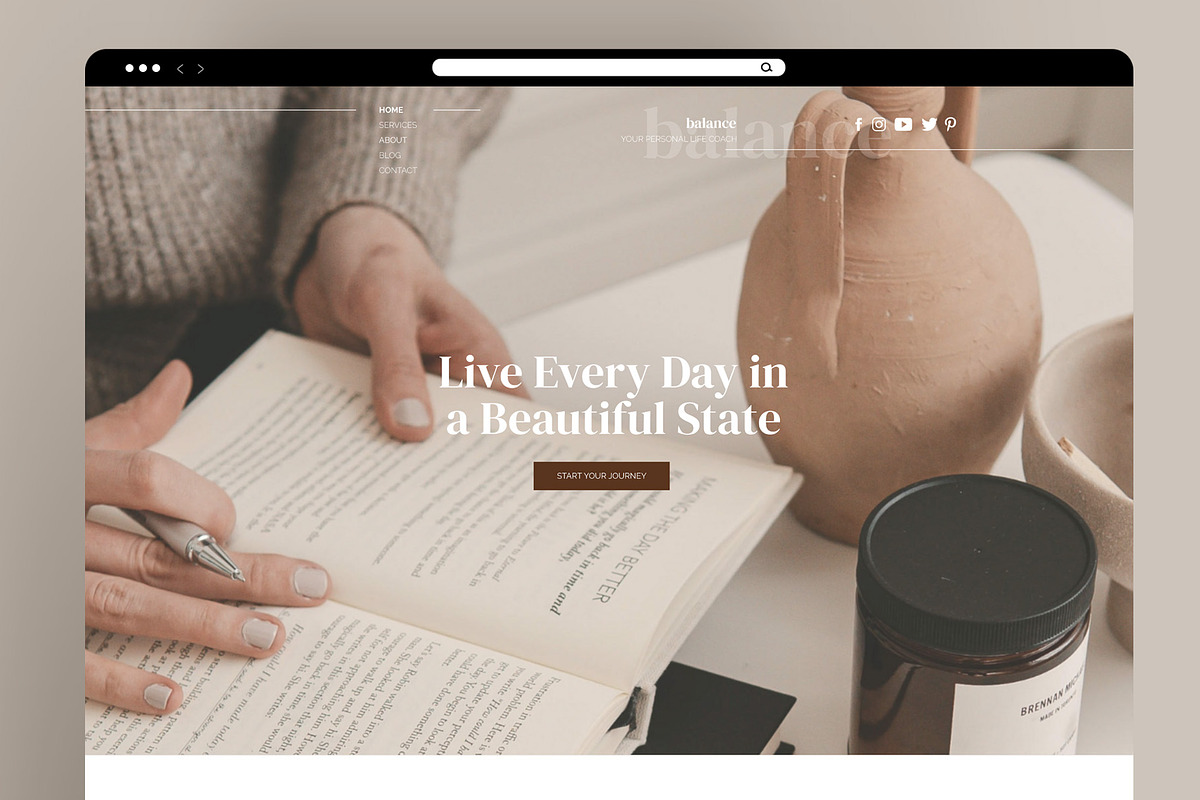 Life Coach Showit Website Template, a Websites & App Template by Blush Cactus (Photo 4 of 7)