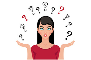 woman facing a problem of choice