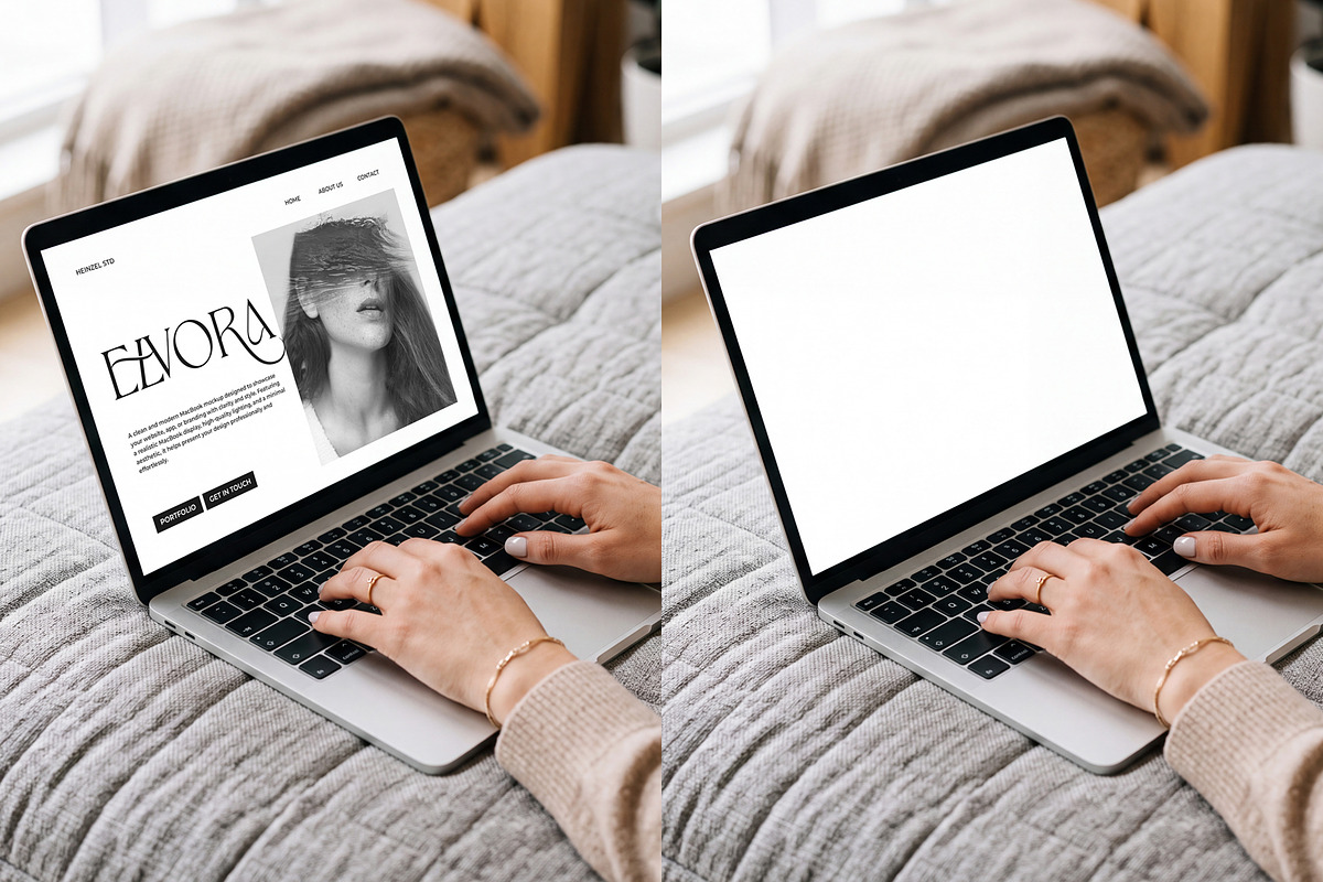 Elvora - Macbook Device Mockup, a Mac Mockup by Heinzel Std Mockup (Photo 5 of 5)