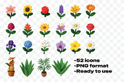 Flowers and Plant 3D Icons set, an Icon by Iwanistic (Thumbnail 3 of 6)