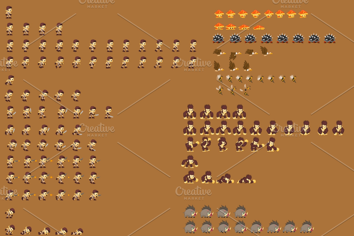 Characters Spritesheet 7 preview 4