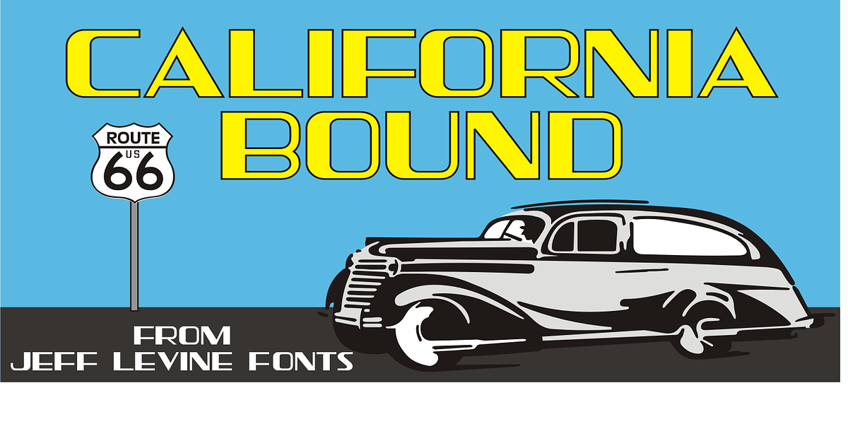 California Bound JNL, a Sans Serif Font by Jeff Levine Fonts