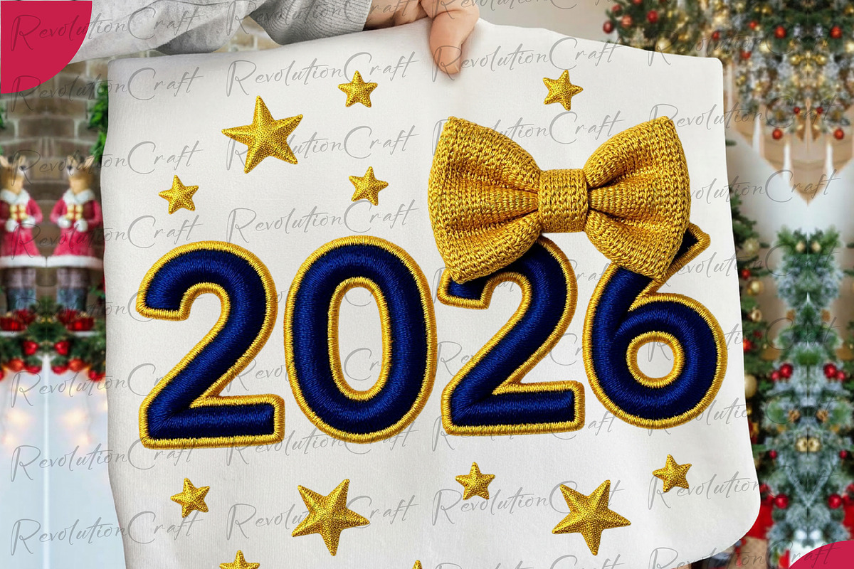 Yarn Crochet New Year 2026 Png, an Illustration by OK Design (Photo 1 of 4)