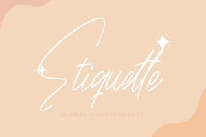 Etiquette - Modern Signature Font