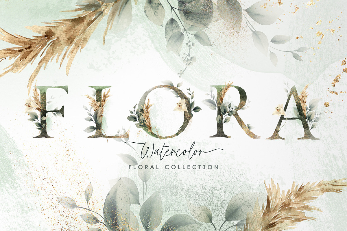 Watercolor Floral Bundle, a Texture Illustration by ollalya (Photo 28 of 112)