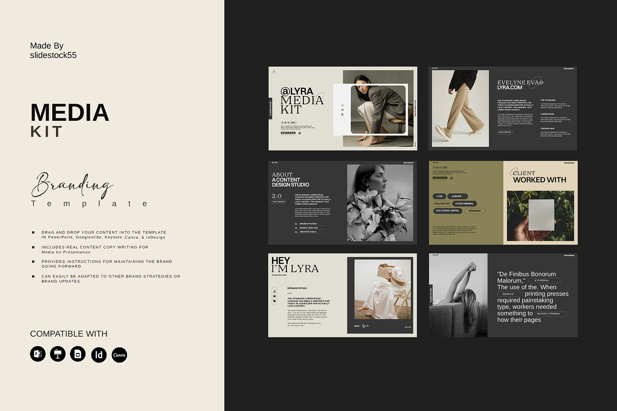 Lyra | Media Kit Template, a Presentation Template by slidestock55 (Photo 2 of 13)